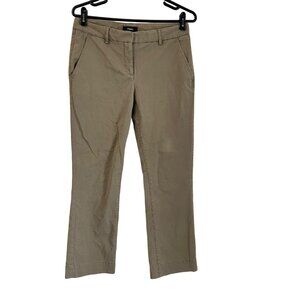 Theory Womens Khaki Brown Straight Leg Chino Trouser Pants Size 2